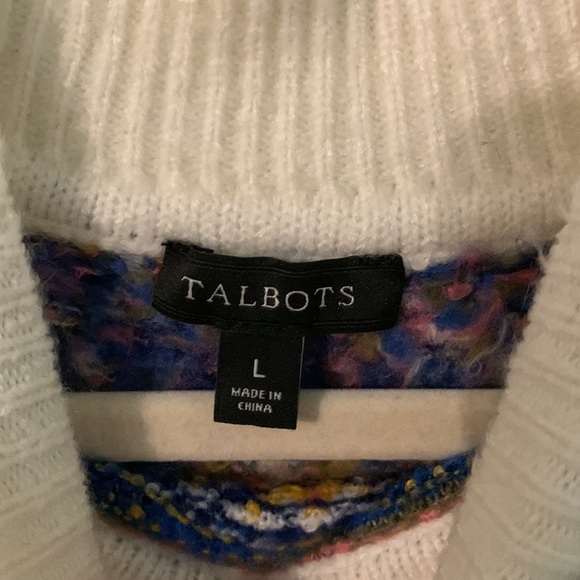 Fair Isle Mockneck Sweater Oyster Multi Color* - Picture 4 of 12